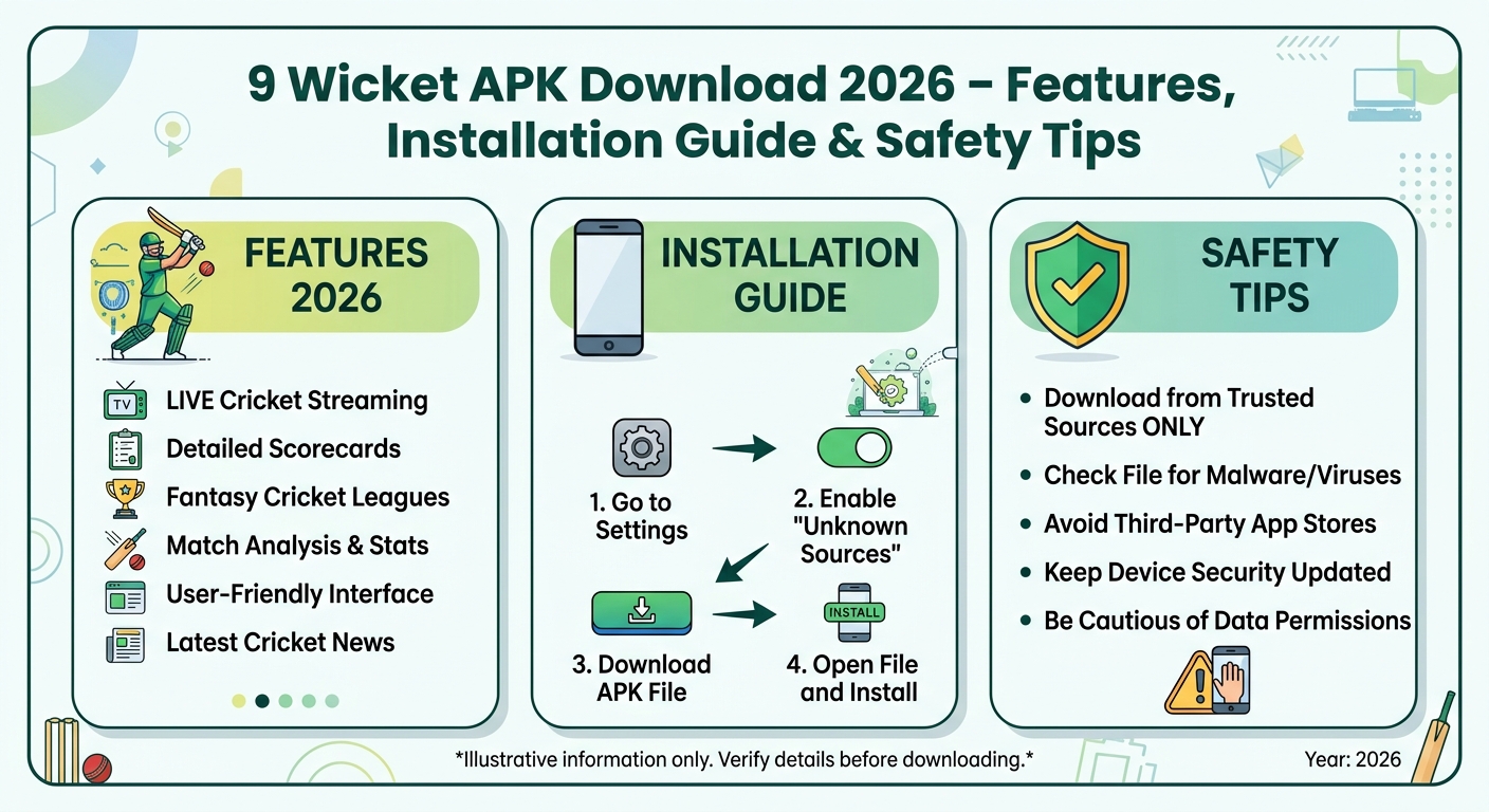 9 Wicket APK Download 2026 – Features, Installation Guide & Safety Tips
